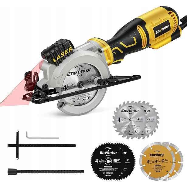Mini Okružní Pila 705W 115 MM Laser 6 Kotoučů 3500 Ot./min