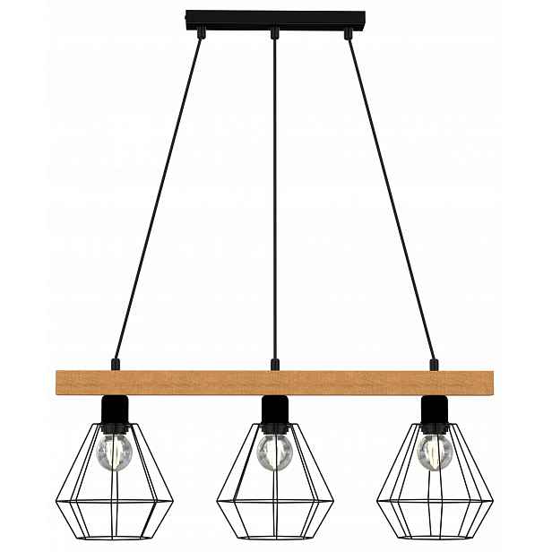 Závěsná lampa Vastra Černá Hnědá elegantní dekorativní jednoduchost