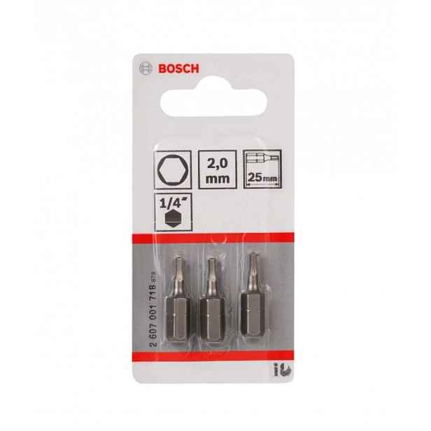 Bosch - Sada bitů HEX2, délka 25 mm, 3 ks 2607001718