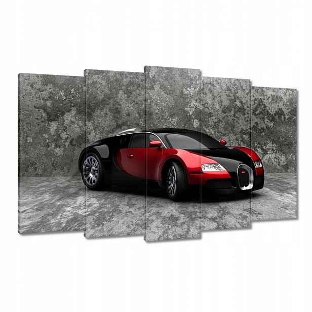 Obrazy 100x60 Bugatti Veyron Červená