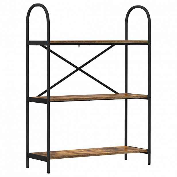 vidaXL Knihovna 3 úrovní 80 x 30 x 109 cm Kompozitní dřevo Kouřový dub