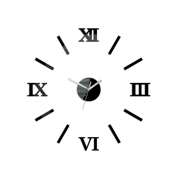 ModernClock Nástěnné samolepící hodiny Numero 49 cm černé