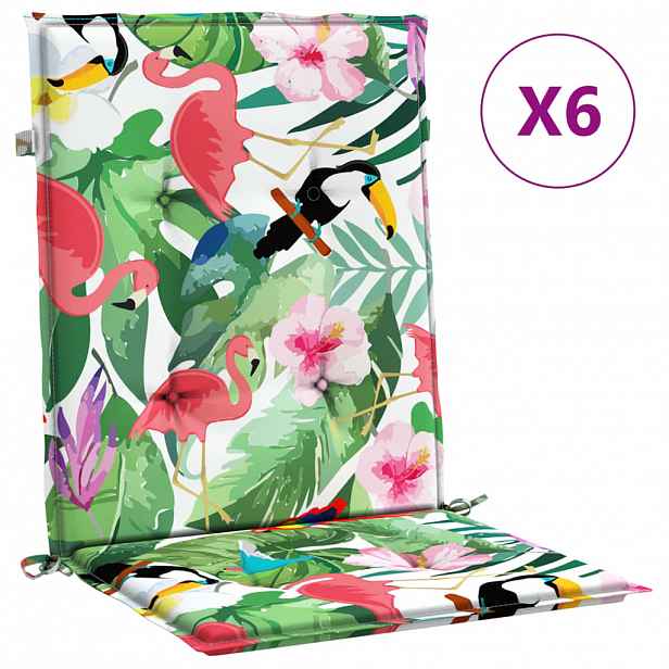 vidaXL Podušky na židli s nízkým opěradlem 6 ks vícebarevné textil