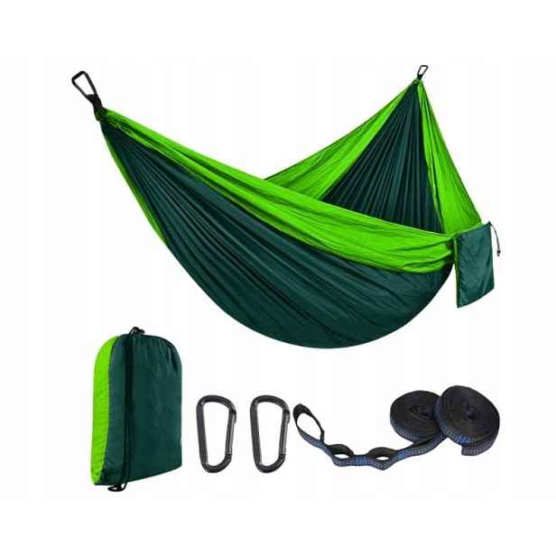 Zahradní Turistická Houpací Síť Lehká Velká Dvoulůžková 300 x 200 CM 250 Kg XXL