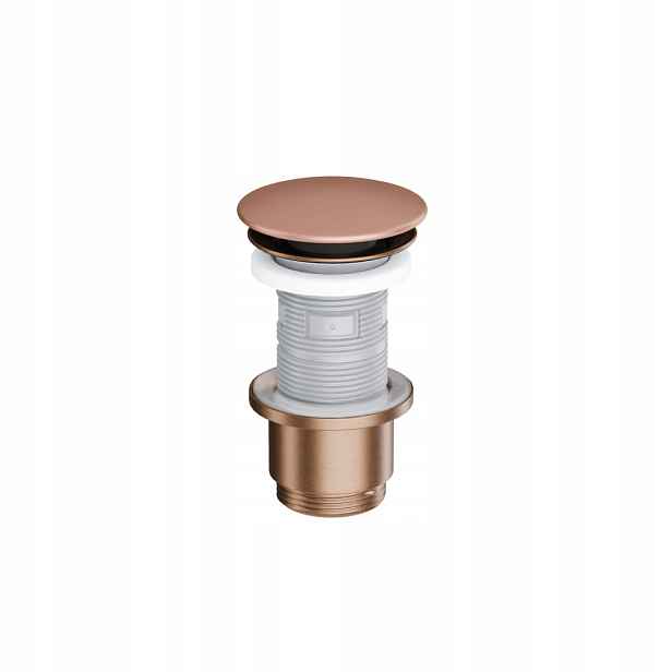 Zátka klik-klak Design, měděná matná, keramická krytina terracotta