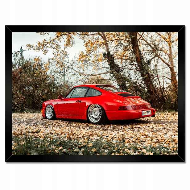 Plakáty v rámu 40x30 Červené Porsche Auto