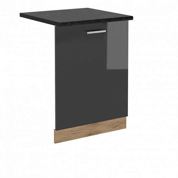 Vicco ČELNÍ PANEL MYČKY R-Line Antracitový vysoký lesk 60 cm , PD Antracit