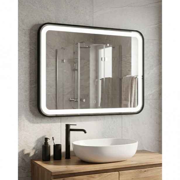 Amirro STARLIGHT ROUNDED zrcadlo 60x80 cm černá 412-825