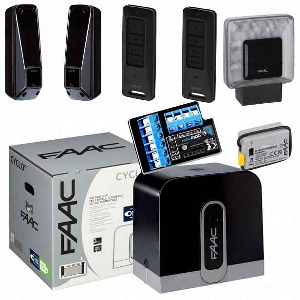 Faac Cyclo C720+ Modul WiFi Lampa+ Pilot 2ks pohon posuvné brány
