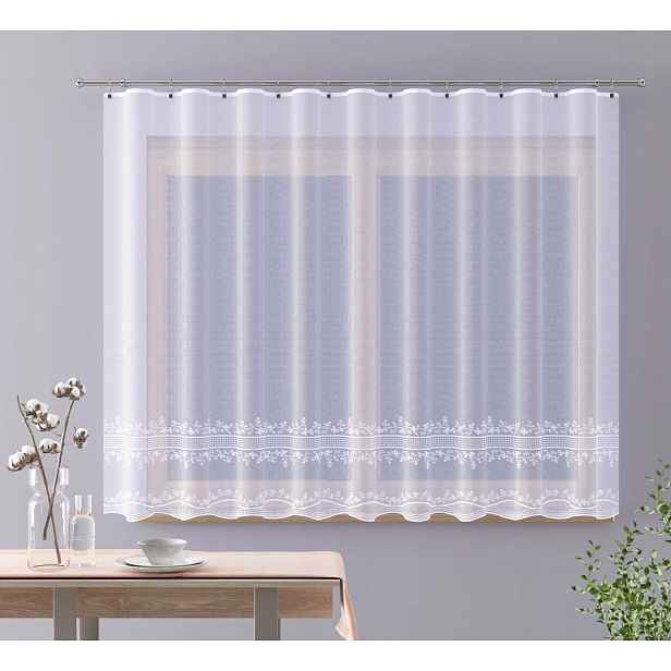 Mg Záclona 648/259 Bílá 350x150cm Hotová Se Stužkou Skr