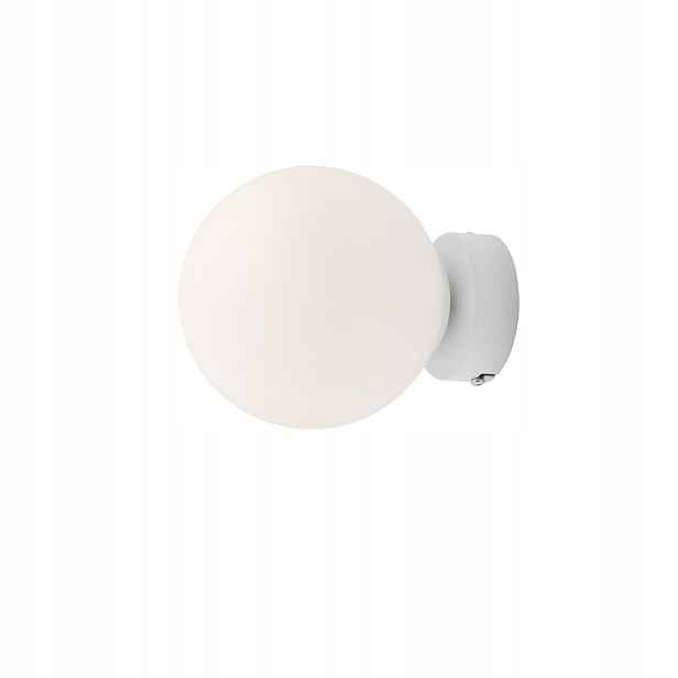 Nástěnná lampa Aldex Ball Bílé skleněné stínítko Kov 14 cm E14 IP20