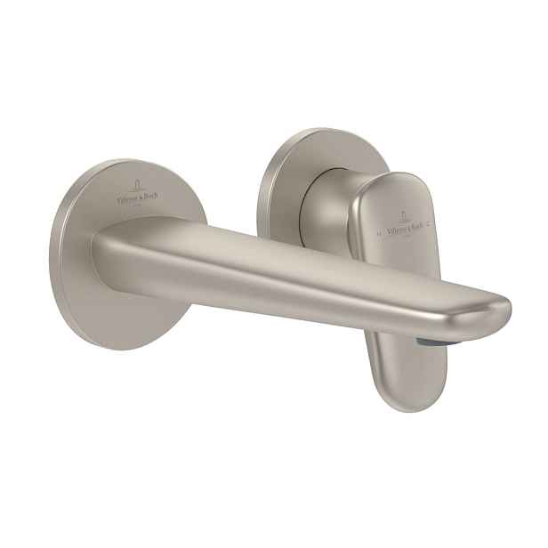 Villeroy & Boch Antao - Umyvadlová baterie pod omítku, 2-otvorová instalace, s tělesem, matný kartáčovaný nikl TVW11100200064