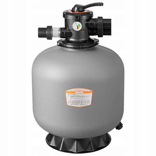 Vzduchotěsný bazénový pískový filtr 7cestný ventil 508 mm 189 L min silný