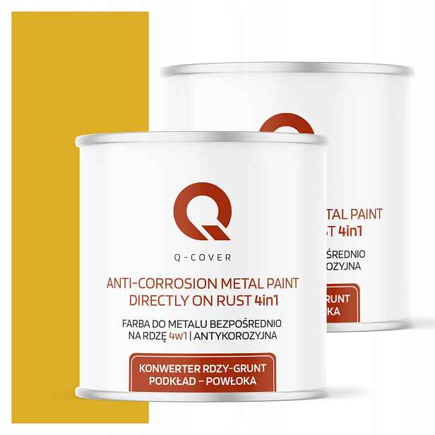 Barva Přímo na rez Metal Aluminium Ocel 2,5L 4v1 Polomatná Žlutá Citronová