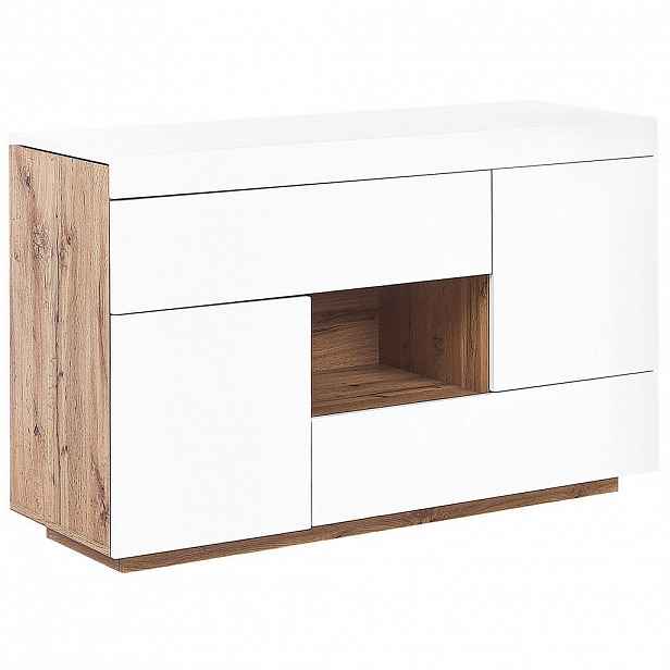 Beliani SESTAVA PRACOVNÍHO STOLU bílá 120/42/77 cm Goran