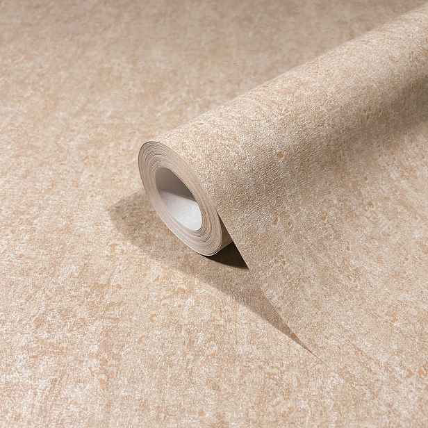 Béžová Tapeta S Betonu Vinylovým Efektem