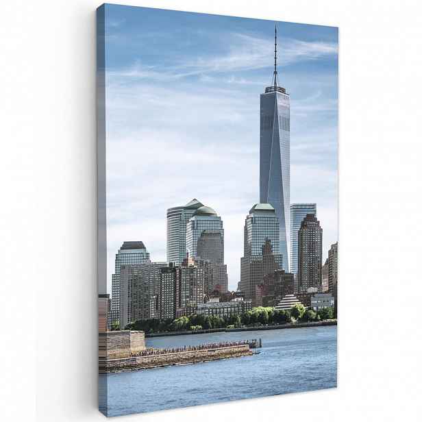 MuchoWow OBRAZ NA PLÁTNĚ New York - Socha Svobody - Voda 20x30 cm