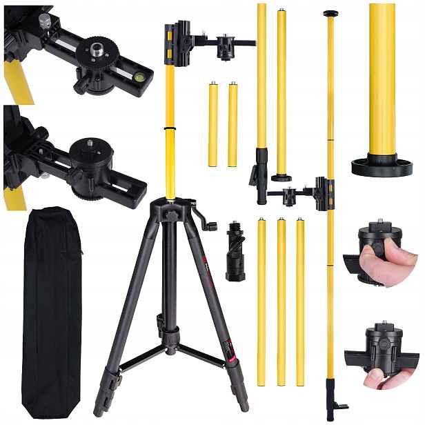 Rozpěrná Tyč 420 CM Nohy Stativ Pro Laser Pro Úkosy Trojnožek Deko