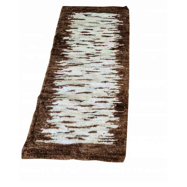 Ručně tkaný světlý koberec z ovčí kůže, přírodní vlna, 200 x 160 cm, běhoun