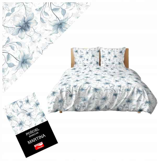 Sada Povlečení z bavlny 160x200+2x70/80 100% bavlna se zipem
