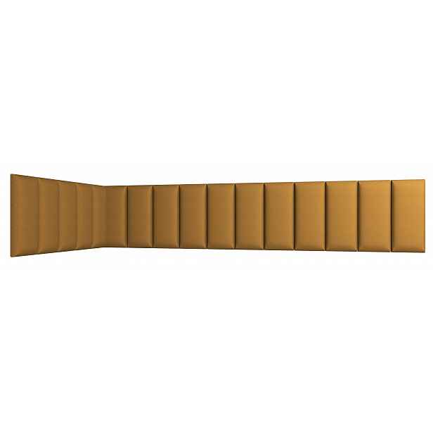 Set čalouněných panelů 100x220x50 VALERIO - hořčicový