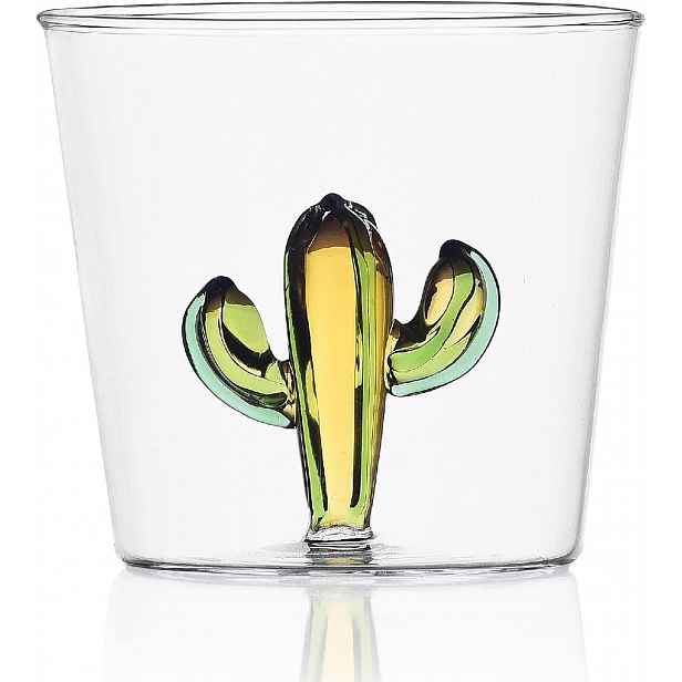 Skleněný Tumbler Ichendorf Desert Plants Zelený Jantar 35CL