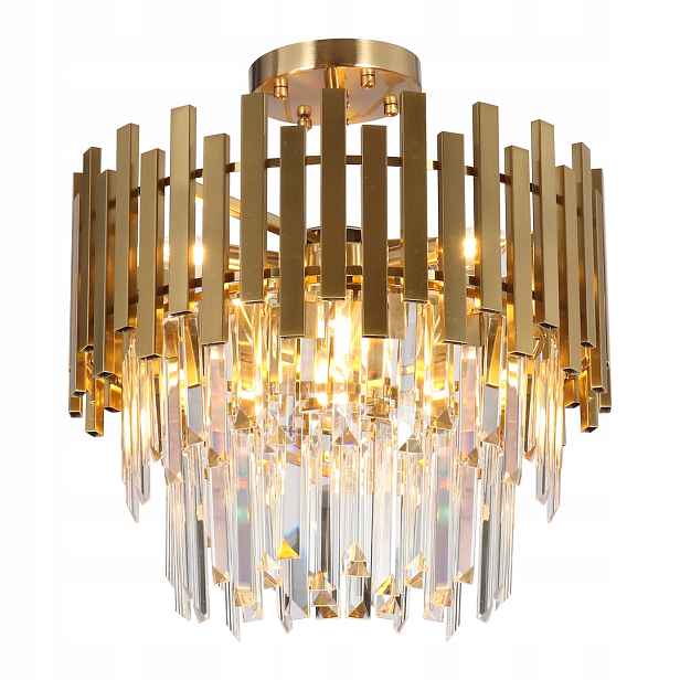 Stropní Svítidlo Stropní Milagro Aspen Gold ML8810 Křišťálový 6xE14 45 cm Zlatý