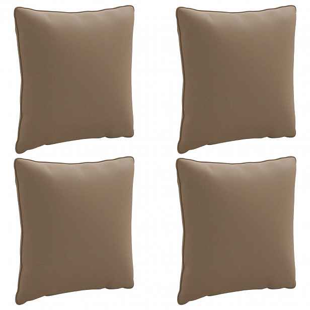 vidaXL 4-dílné zádové polstrování PUTTEN 4 pcs 100% polyester Taupe