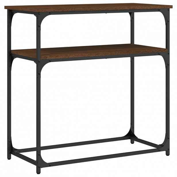 vidaXL Konzolový stolek hnědý dub 75 x 35,5 x 75 cm kompozitní dřevo