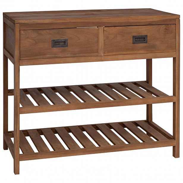 vidaXL Koupelnová skříň Přírodní 90 x 45 x 75 cm Pevné teakové dřevo