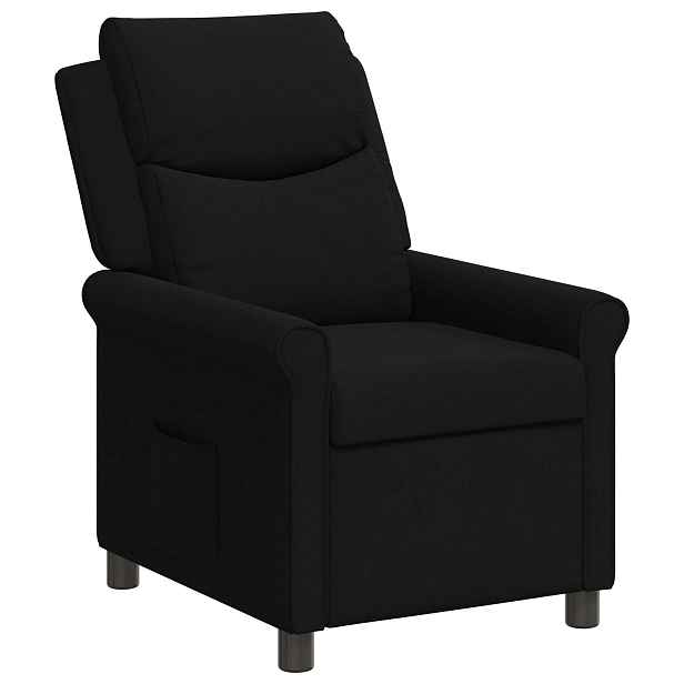 vidaXL Polohovací křeslo Černá 69 x 93 x 102 cm Textil