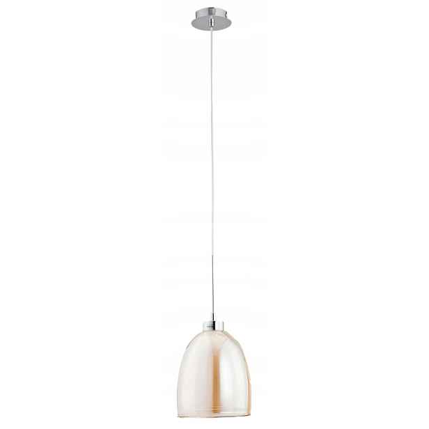 Alfa Ronda závěsná lampa 1xE27 60W chrom/čajová 18 cm