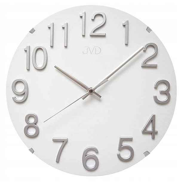 Bílé Elegantní Nástěnné Hodiny Jvd HT98.5 30 cm 3D