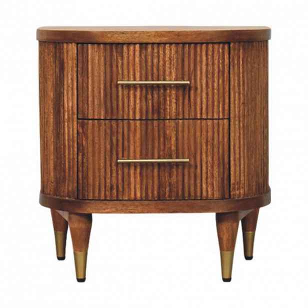 Artisan Furniture NOČNÍ STOLEK Soba se 2 zásuvkami, severské nohy, béžový