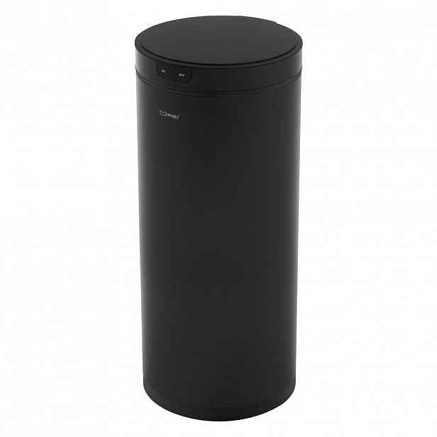 ML-DESIGN KOŠ s čidlem 40 l, kulatý, z oceli, černý
