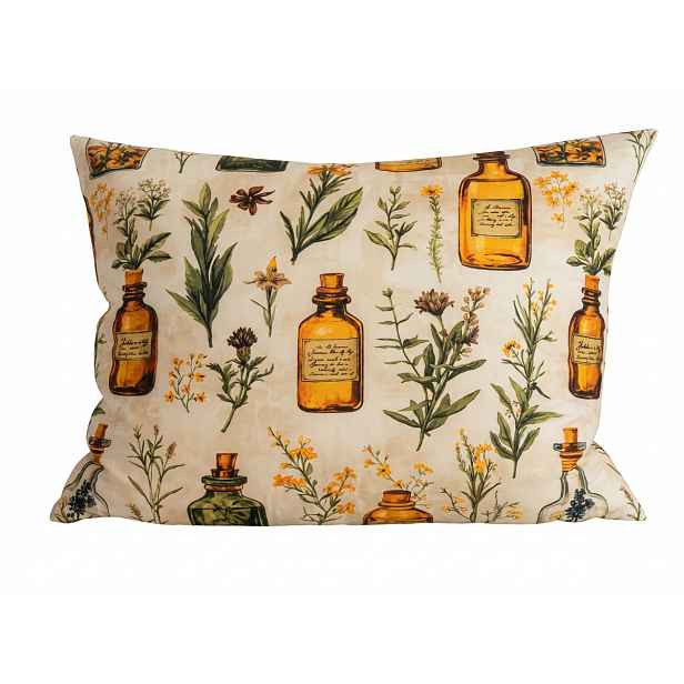 Povlak na polštář z mikrovlákna APOTHECARY 70x90 cm, krémový