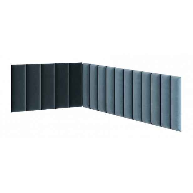 Set čalouněných panelů 100x220x50 VALERIO - světle modrý
