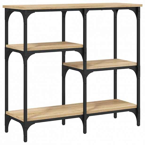 vidaXL Konzolový stolek dub sonoma 80 x 29 x 75 cm, konstrukční dřevo