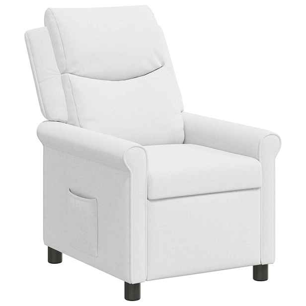 vidaXL Polohovací křeslo Bílá 69 x 93 x 102 cm Textil