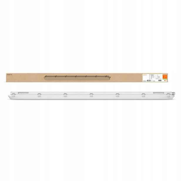 Lampa Hermetická Led lampa prachotěsná 26W 3500lm 4000K IP65 IK08 Šedá