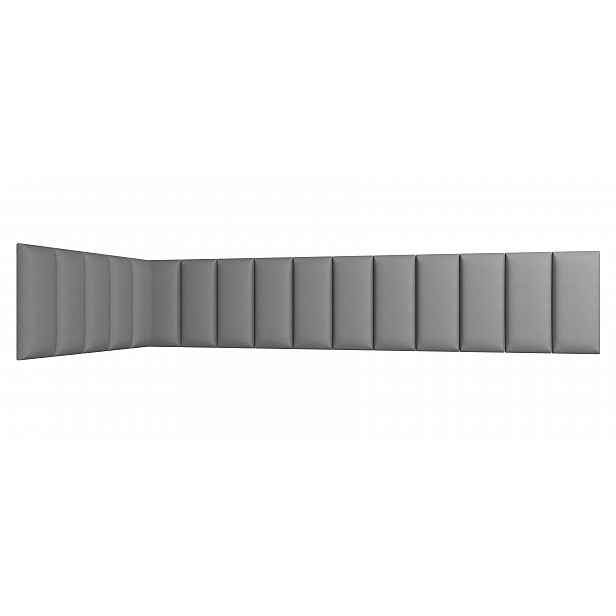 Set čalouněných panelů 100x220x50 VALERIO - světle šedý