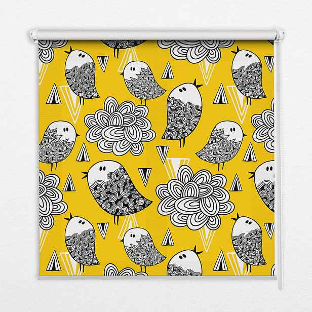 TULUP VNITŘNÍ roleta - okenní roleta - roleta - 60x140 cm - Ptactvo