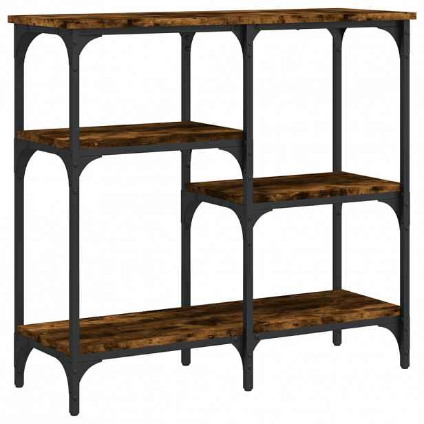 vidaXL Konzolový stolek kouřový dub 80 x 29 x 75 cm kompozitní dřevo