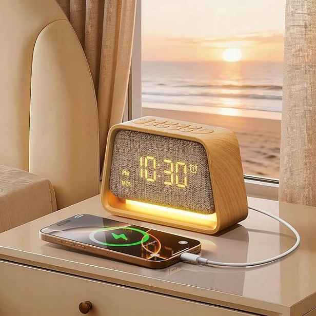 Digitální budík 3v1 s noční lampičkou a zvuky spánku – 20 zvuků přírody Snooze