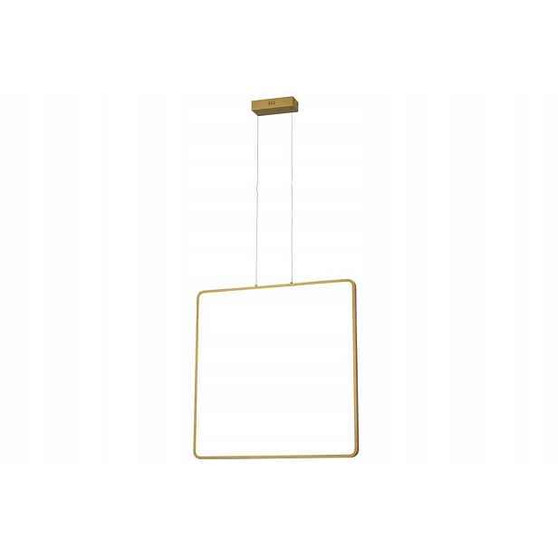Moderní závěsná Led lampa zlatá čtvercová 60 cm 4000K Reality