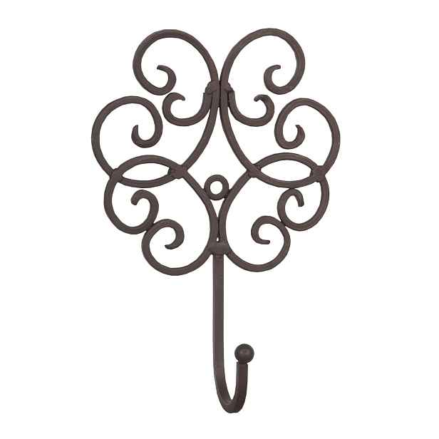 Věšák ornament tmavý - 13*5*19 cm Clayre & Eef