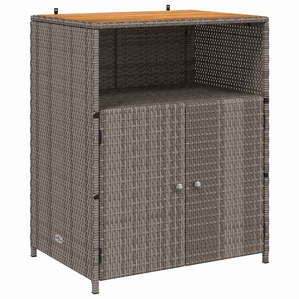vidaXL Truhlářský Šedá 70 x 50 x 87 cm Polyester a Roly Ratten