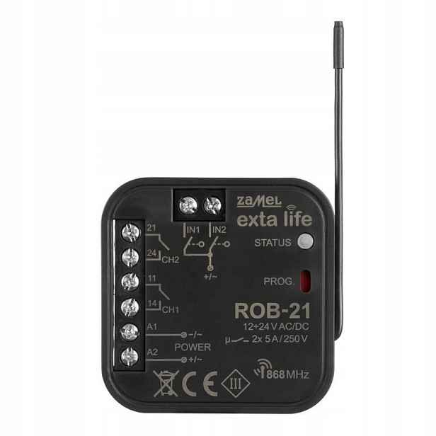 Exta Life 2kanálový rádiový přijímač pro brány ROB-21