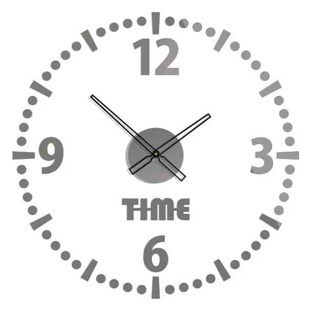 ModernClock Nástěnné samolepící hodiny Roundy 78 cm šedé