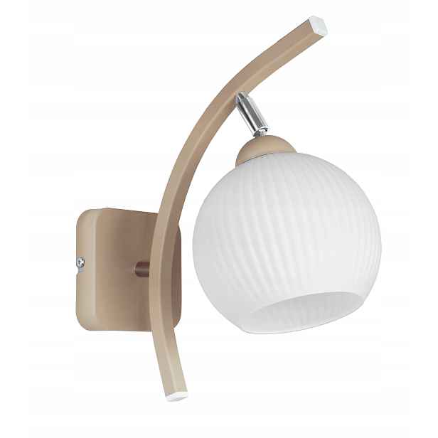 Nástěnná nástěnná lampa Klosz Rýhovaná béžová nástěnná lampa nástěnná svítidla